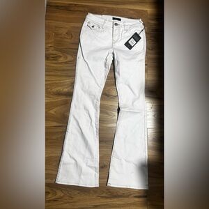 True Religion Women's Bootcut White Jeans